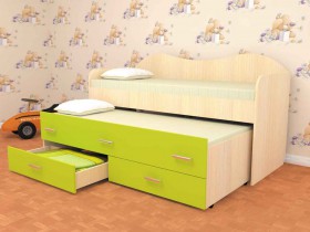 Кровать детская Нимфа двухместная 2.0 Венге/Дуб молочный в Назарово - nazarovo.katalogmebeli.com | фото 2