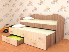 Кровать детская Нимфа двухместная 2.0 Венге/Дуб молочный в Назарово - nazarovo.katalogmebeli.com | фото 3