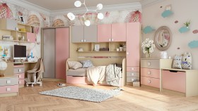 Детская комната Грэйси (Розовый/Серый/корпус Клен) в Назарово - nazarovo.katalogmebeli.com | фото 13