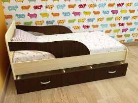 Кровать детская Максимка Млечный дуб/Венге в Назарово - nazarovo.katalogmebeli.com | фото