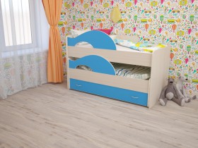 Кровать детская Радуга 1600 Млечный дуб/Венге в Назарово - nazarovo.katalogmebeli.com | фото 4