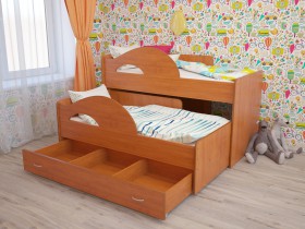 Кровать детская Радуга 1600 Млечный дуб/Венге в Назарово - nazarovo.katalogmebeli.com | фото 6