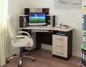 Компьютерный стол Каспер (венге/лоредо) в Назарово - nazarovo.katalogmebeli.com | фото