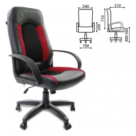 Кресло офисное BRABIX Strike EX-525 (черно-красный) в Назарово - nazarovo.katalogmebeli.com | фото
