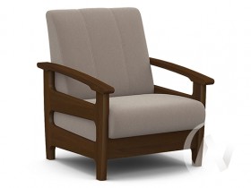 Кресло для отдыха Омега (орех лак/CATANIA COCOA) в Назарово - nazarovo.katalogmebeli.com | фото 1