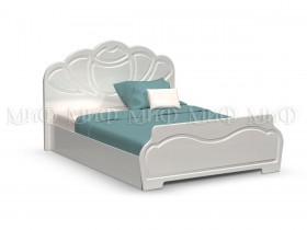 Кровать 1,4м Гармония (Белый/Белый глянец) в Назарово - nazarovo.katalogmebeli.com | фото 1