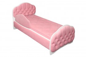 Кровать 160 Гармония 36 Светло-розовый (мягкий бортик) в Назарово - nazarovo.katalogmebeli.com | фото