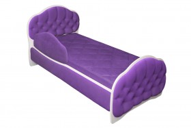 Кровать 170 Гармония 32 Фиолетовый (мягкий бортик) в Назарово - nazarovo.katalogmebeli.com | фото