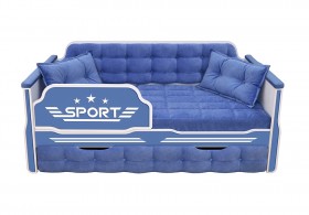Кровать 170 серии Спорт 1 ящик 85 Синий (подушки) в Назарово - nazarovo.katalogmebeli.com | фото
