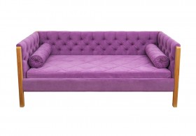 Кровать 180 серии Леди  32 Фиолетовый (подушка валик) в Назарово - nazarovo.katalogmebeli.com | фото