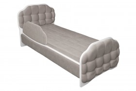 Кровать 190 Атлет Lux 96 Серый (мягкий бортик) в Назарово - nazarovo.katalogmebeli.com | фото