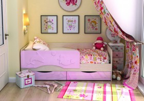 Кровать Алиса КР-812 1,6 Белфорд/Розовый металлик в Назарово - nazarovo.katalogmebeli.com | фото