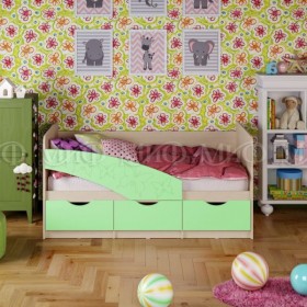 Кровать Бабочки 1,6м (Салат матовый) в Назарово - nazarovo.katalogmebeli.com | фото