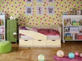 Кровать Бабочки 1,6м (Ваниль матовый) в Назарово - nazarovo.katalogmebeli.com | фото