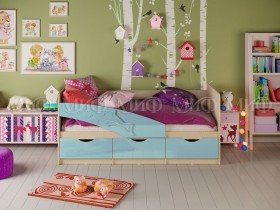Кровать детская 1,6м Дельфин (Голубой матовый) в Назарово - nazarovo.katalogmebeli.com | фото