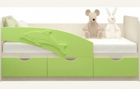 Кровать детская 1,8м Дельфин (Салатовый металлик) в Назарово - nazarovo.katalogmebeli.com | фото