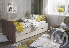 Кровать детская Балли 2-х уровневая (шимо темный/шимо светлый) в Назарово - nazarovo.katalogmebeli.com | фото 1