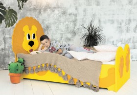 Кровать детская Лева 1.6 Желтый/Оранжевый в Назарово - nazarovo.katalogmebeli.com | фото