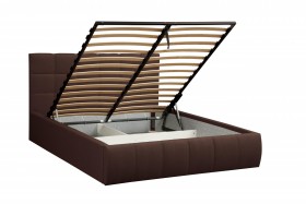Кровать "Диана" ш. 1600 (Н=1010мм) (жаккард шоколад) в Назарово - nazarovo.katalogmebeli.com | фото
