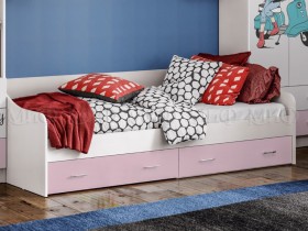 Кровать Fashion-1 Вега 0,9 м (Белый/Розовый) в Назарово - nazarovo.katalogmebeli.com | фото