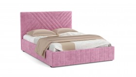 Кровать Гамма ш. 1400 (с основанием для хранения) (велюр тенерифе розовый) в Назарово - nazarovo.katalogmebeli.com | фото