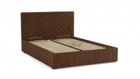 Кровать Гамма ш. 1400 (с основанием для хранения) (велюр тенерифе шоколад) в Назарово - nazarovo.katalogmebeli.com | фото 3