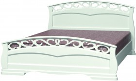 Кровать Грация-1 из массива сосны 1600*2000 Белый античный в Назарово - nazarovo.katalogmebeli.com | фото 5