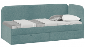 Кровать «Молли» с мягкой обивкой (900) тип 1 (Микровелюр Scandi Indigo 11) в Назарово - nazarovo.katalogmebeli.com | фото