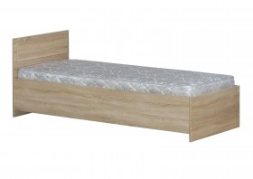 Кровать одинарная 800-2 без матраса (прямые спинки) Дуб Сонома в Назарово - nazarovo.katalogmebeli.com | фото