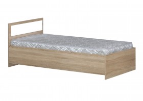 Кровать одинарная 900-2 без матраса (прямые спинки) Дуб Сонома в Назарово - nazarovo.katalogmebeli.com | фото 1