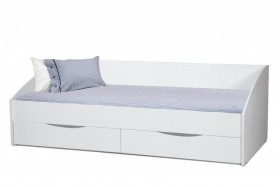 Кровать одинарная "Фея - 3" (симметричная) New/(белый / белый / ДВПО: белый) в Назарово - nazarovo.katalogmebeli.com | фото 1