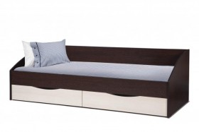 Кровать одинарная "Фея - 3" (симметричная) New (венге / вудлайн кремовый / ДВПО: белый) в Назарово - nazarovo.katalogmebeli.com | фото