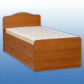 Кровать одинарная 800-2 без матраса (прямые спинки) Дуб Сонома в Назарово - nazarovo.katalogmebeli.com | фото 2