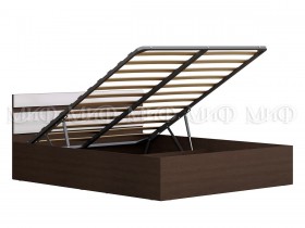Кровать с подъемным механизмом Нэнси 1,4м (Венге/белый глянец) в Назарово - nazarovo.katalogmebeli.com | фото