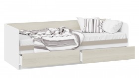 Кровать «Сканди» с 2 ящиками Дуб Гарден/Белый/Глиняный серый в Назарово - nazarovo.katalogmebeli.com | фото 2