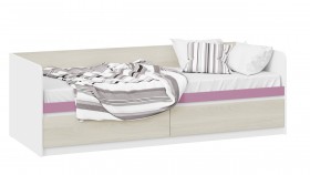 Кровать «Сканди» с 2 ящиками Дуб Гарден/Белый/Лиловый в Назарово - nazarovo.katalogmebeli.com | фото 1