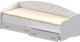 Кровать Софа-7 с мягкой спинкой (800х1900) Белый в Назарово - nazarovo.katalogmebeli.com | фото