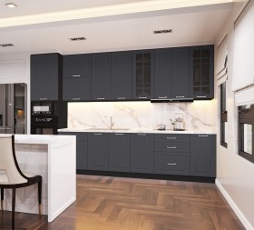 Кухонный гарнитур 1,8м Луксор высокие модули (Клен серый/корпус венге) в Назарово - nazarovo.katalogmebeli.com | фото
