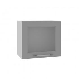 Квадро ВПГС 500 шкаф верхний горизонтальный со стеклом высокий (Железо/корпус Серый) в Назарово - nazarovo.katalogmebeli.com | фото