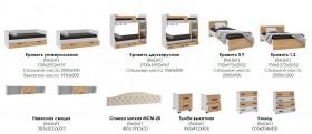 Лючия кровать 0,9 белый/ателье светлое в Назарово - nazarovo.katalogmebeli.com | фото 2