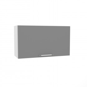 Лофт ВПГ 800 шкаф верхний горизонтальный высокий (Штукатурка белая/корпус Серый) в Назарово - nazarovo.katalogmebeli.com | фото