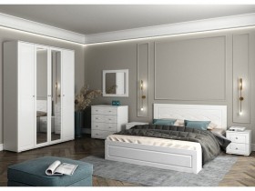Модульная спальня Барселона (Белый/Белый глянец) в Назарово - nazarovo.katalogmebeli.com | фото 1
