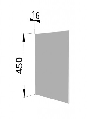 Панель торцевая (для шкафа горизонтального высокого) ВПГ Ройс (Белый софт) в Назарово - nazarovo.katalogmebeli.com | фото