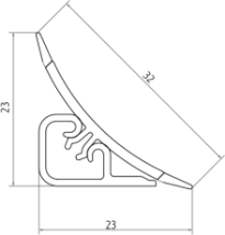 Плинтус LB-23, L=3000мм, черная сосна в Назарово - nazarovo.katalogmebeli.com | фото 2