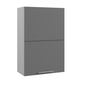 Ройс ВПГПМ 600 Шкаф верхний высокий Blum Aventos HF (Белый софт/корпус Серый) в Назарово - nazarovo.katalogmebeli.com | фото