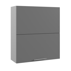 Ройс ВПГПМ 800 Шкаф верхний высокий Blum Aventos HF (Белый софт/корпус Серый) в Назарово - nazarovo.katalogmebeli.com | фото