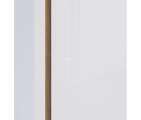 Веста СБ-2259 Шкаф 2х дверный с зеркалом Дуб Бунратти/Белый глянец в Назарово - nazarovo.katalogmebeli.com | фото 3
