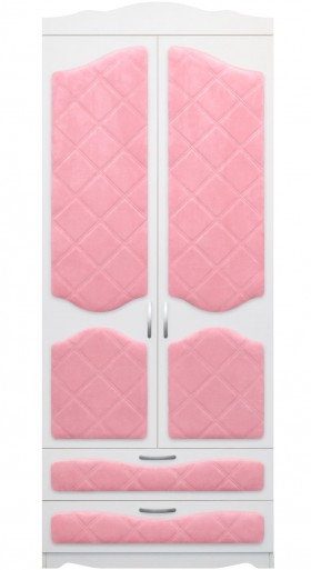 Шкаф 2-х створчатый с ящиками серии Иллюзия 36 Светло-розовый в Назарово - nazarovo.katalogmebeli.com | фото