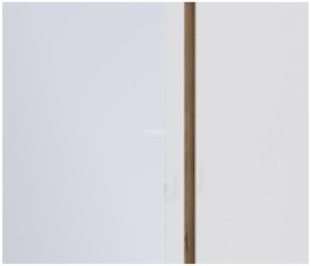 Веста СБ-2258 Шкаф 3х дверный с зеркалом Дуб Бунратти/Белый глянец в Назарово - nazarovo.katalogmebeli.com | фото 2