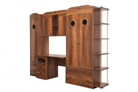 Шкаф комбинированный для одежды «Навигатор» (Дуб Каньон) в Назарово - nazarovo.katalogmebeli.com | фото 5